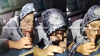 Hijab BBW Minxrose Sepong Kontol Di Mobil 1
